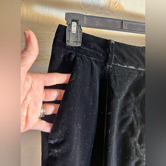 Velvet wide leg pants, black, pockets,back pocket, great preloved condition - Picture 6 of 15